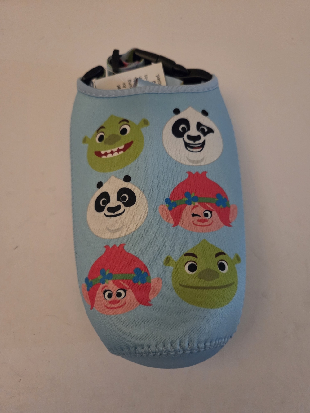 Universal Studios Water Bottle Holder-Shrek, Trolls, Kungfu Panda, new